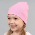 шапочка для дівчинки рожева