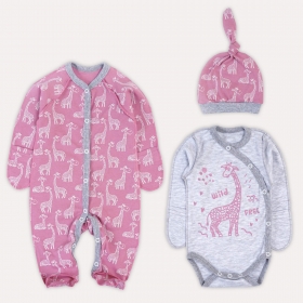 Комплект для Новорожденных Жирафы Розовый