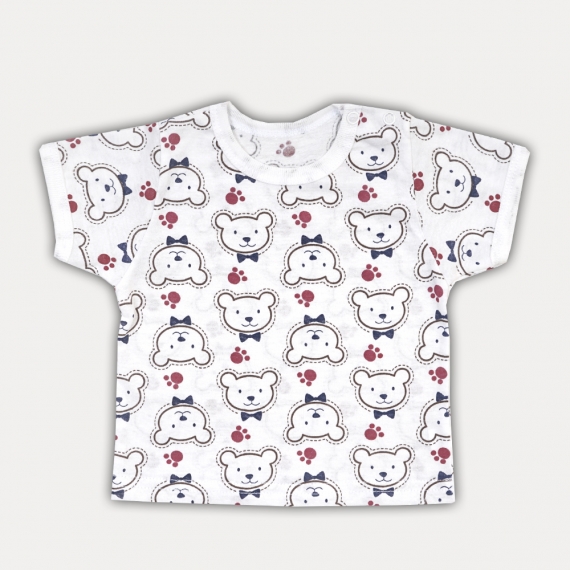 футболка для малюків біла ведмедики
